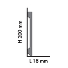 Rodapé HDPS Branco 18x200x2440cm Gart