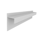 Rodapé Invertido , Mod "j", Alumínio Epóxi Branco Fosco, 10 X