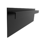 Rodapé Invertido , Mod "j", Alumínio Epóxi Preto Fosco, 10 X