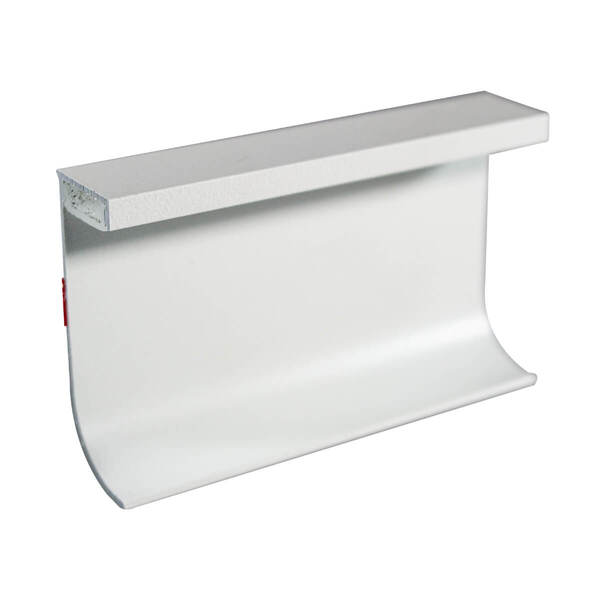 Rodapé Invertido Curvo Lete Em Aluminio Com Aba Para Led 60mm