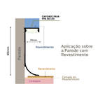Rodapé Invertido Curvo Lete Em Aluminio Com Aba Para Led 60mm