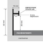 Rodapé Invertido Espaçofloor Alumínio Preto 3m