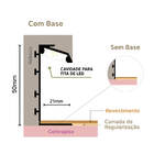 Rodapé Invertido Inclinado Arkas Em Aluminio Com Aba Para Led