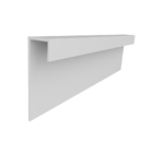 Rodapé Invertido, Mod "j ", Alumínio Epóxi Branco Fosco , 10