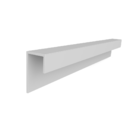 Rodapé Invertido, Mod "j ", Alumínio Epóxi Branco Fosco , 10