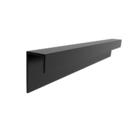 Rodapé Invertido, Mod "j ", Alumínio Epóxi Preto Fosco , 10 X