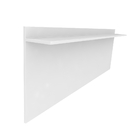 Rodapé Invertido, Mod "j", Alumínio Epóxi Branco Fosco, 10 X