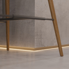 Rodapé Invertido Negativo Parede Flutuante Em Alumínio 34mmx1