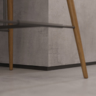 Rodapé Invertido Negativo Parede Flutuante Em Alumínio 34mmx1