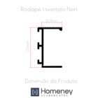 Rodapé Invertido Neri Em Aluminio Com Aba Para Led 25mm X 12,
