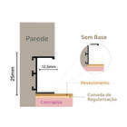 Rodapé Invertido Neri Em Aluminio Com Aba Para Led 25mm X 12,