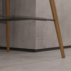 Rodapé Invertido Parede Invisível Em Alumínio Com Local Para