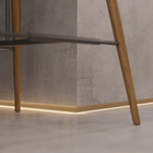 Rodapé Invertido Parede Invisível Em Alumínio Com Local Para