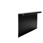 Rodapé Invertido Preto 50mmx20mm Kit Com 10 Barras De 1mt - H