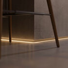 Rodapé Invertido Slim Em Aluminio Com Aba Para Led 25mm X 13m