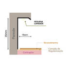 Rodapé Invertido Tauri Em Aluminio 35mm X 15mm -  Homeney - P