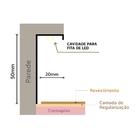 Rodapé Invertido Veles Em Aluminio Com Aba Para Led 50mm X 20