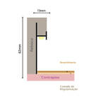 Rodapé Invertido Vytis Em Aluminio Com Aba Para Led 62mm X 13