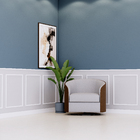 Rodapé LEV 101 Liso Branco 240x10cm Santa Luzia