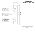 Rodapé Mdf 701 15mmx7cmmetro Linear