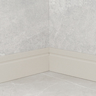 Rodapé MDF Revestido Frisado Fendi 240x10cm Moldurama