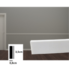 Rodapé Moldura Autocolante Boiserie Roda Meio Flexível 12 Met