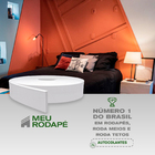 Rodapé Moldura Flexível Autocolante 7cm - 40 Metros + Brinde