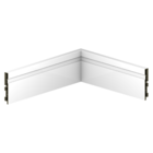 Rodapé de Plástico WPC Laca Branco Frisado 1,5x10,5x240cm Ecovale