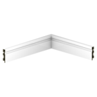 Rodapé de Plástico WPC Laca Branco Frisado 1,5x7x240cm Ecovale