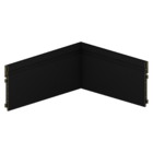 Rodapé de Plástico WPC Laca Preto Frisado 1,8x15x240cm Ecovale