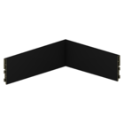 Rodapé de Plástico WPC Laca Preto Liso 1,5x10,5x240cm Ecovale
