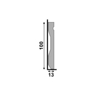 Rodapé Pliestireno Slim Branco 240x10cm Artens