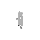 Rodapé Pliestireno Slim Branco 240x7cm Artens