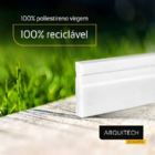 Rodapé Poliestireno 07cm Frisado Slim Branco 51907 Arquitech