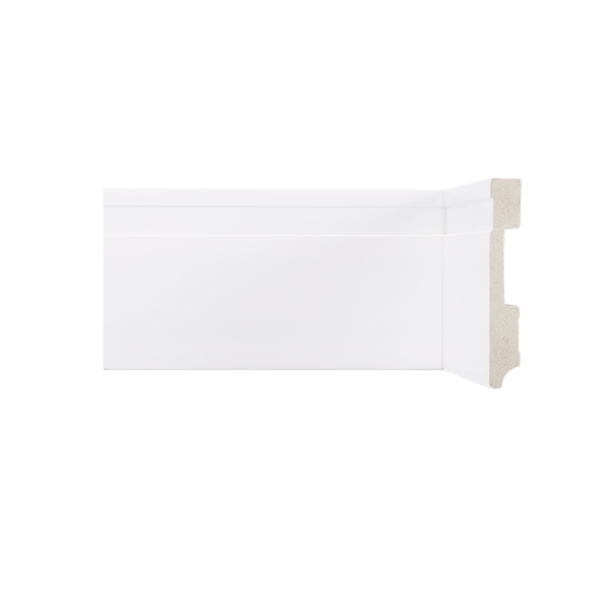 Rodape Poliestireno 10cm Branco Frisado 2,40 Metros
