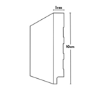 Rodapé Poliestireno 10cm Liso Branco - 2,4 Metros