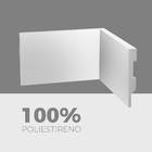 Rodapé Poliestireno 10cm Liso Branco 2m Rm Decor