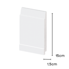 Rodapé Poliestireno 15cm 55015 Arquitech