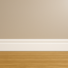 Rodapé Poliestireno 15cm Frisado Branco 2m Rm Decor