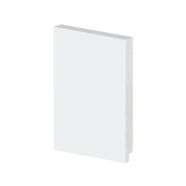 Rodapé Poliestireno 15cm Liso Branco 50015 Arquitech