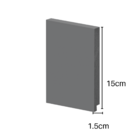 Rodapé Poliestireno 15cm Liso Cinza 50015cz Arquitech