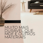 Rodapé Poliestireno 15cm Liso Preto 1m Rm Decor