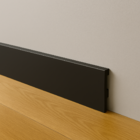 Rodapé Poliestireno 15cm Liso Preto 1m Rm Decor