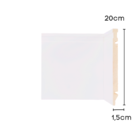 Rodape Poliestireno 20cm Branco Frisado 2,40 Metros 5186