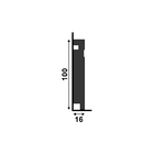 Rodapé Poliestireno 3457 Frisado Black 240x10cm Santa Luzia