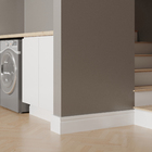 Rodapé Poliestireno 457 Frisado Branco 240x10cm 5 Unidades Santa Luzia