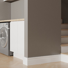 Rodapé Poliestireno 457 Frisado Branco 240x10cm Santa Luzia