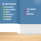 Rodapé Poliestireno 5cm de Altura Liso Branco - 5x1x240cm - F