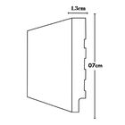 Rodape Poliestireno 7cm Branco Liso - 2,4 Metros