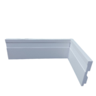 Rodapé Poliestireno 7cm de Altura Frisado Branco (7x1x240cm)